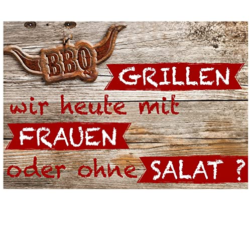 LILENO HOME Grill u. BBQ Matte 75 x 120 cm (Grillen mit Frauen) - als perfekte bodenschutz Unterlage für Gas Holzkohlegrill - Grillunterlage Bodenschutzmatte Familien-Grillabend, 70182 von LILENO HOME