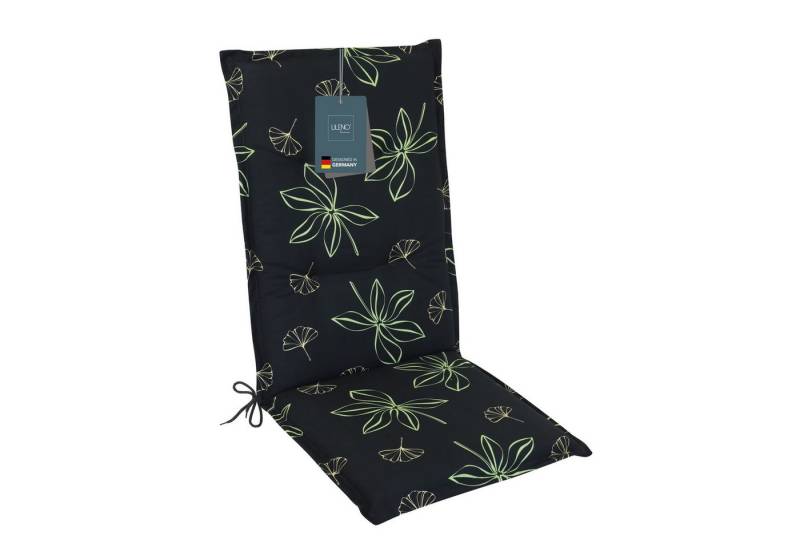 LILENO HOME Hochlehnerauflage Gartenstuhl Auflage, bequeme Sitzauflage für Gartenmöbel, Stuhlkissen, (1 St., 1er Set), Polsterauflage Grafik-Blume Grün, Sitzpolster für Klappstühle von LILENO HOME