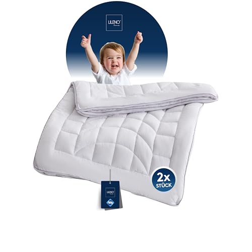 LILENO HOME Kinder 4-Jahreszeiten Bettdecke 100x135 cm [2er Set] mit CoolComfort Klimanetz - Kinder-Bettdecke 100x135 cm bestehend aus 2 Bettdecken - als Sommer u. Winter Decke - Kochfest bis 95°C von LILENO HOME