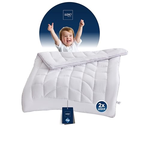 LILENO HOME Kinder Sommerdecke 100x135 cm [2er Set] mit CoolComfort Klimanetz - extra weiche Kinder-Bettdecke 100x135 cm - perfekt als leichte Sommer Decke - waschbar bis 95°C von LILENO HOME