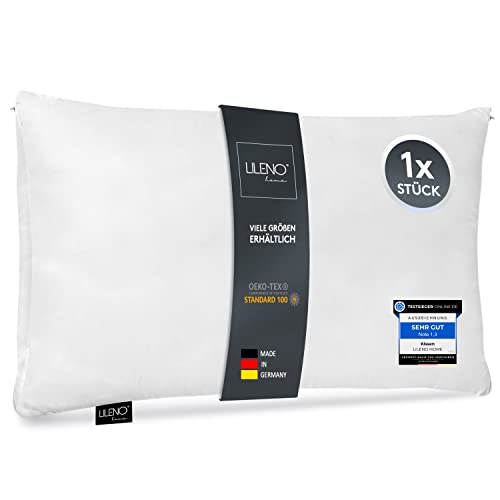 LILENO HOME Microfaser Kissen 30x50 cm [1er Set] bis 95 Grad waschbar mit Reißverschluss - Kopfkissen 30x50 cm als Kissen-Füllung für Bett oder als Deko-Kissen - Sofa-Kissen & Zier-Kissen von LILENO HOME