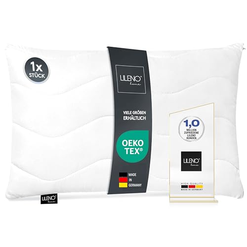 LILENO HOME Kopfkissen 40x90 cm [1er Set] als Kissen-Füllung - Bett oder Deko Kissen mit Reißverschluss zum Anpassen - Waschbar bis 95° - Sofa-Kissen & Zierkissen für Couch/Bett von LILENO HOME