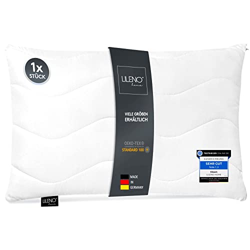 LILENO HOME Kopfkissen 50x30 cm [1er Set] als Kissen-Füllung - Bett oder Deko Kissen mit Reißverschluss zum Anpassen - Waschbar bis 95° - Sofa-Kissen & Zierkissen für Couch/Bett von LILENO HOME