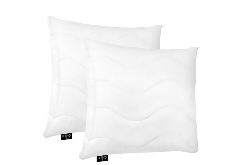LILENO HOME Kopfkissen - gestepptes Kissen in verschiedenen Größen - Made in Germany, Füllung: 100% Polyester, Rückenschläfer, Seitenschläfer, Bauchschläfer, Spar-Set, 2er Set, Dekokissen 45x45 cm, allergikergeeignet, Bettkissen oder Kopfkissen von LILENO HOME