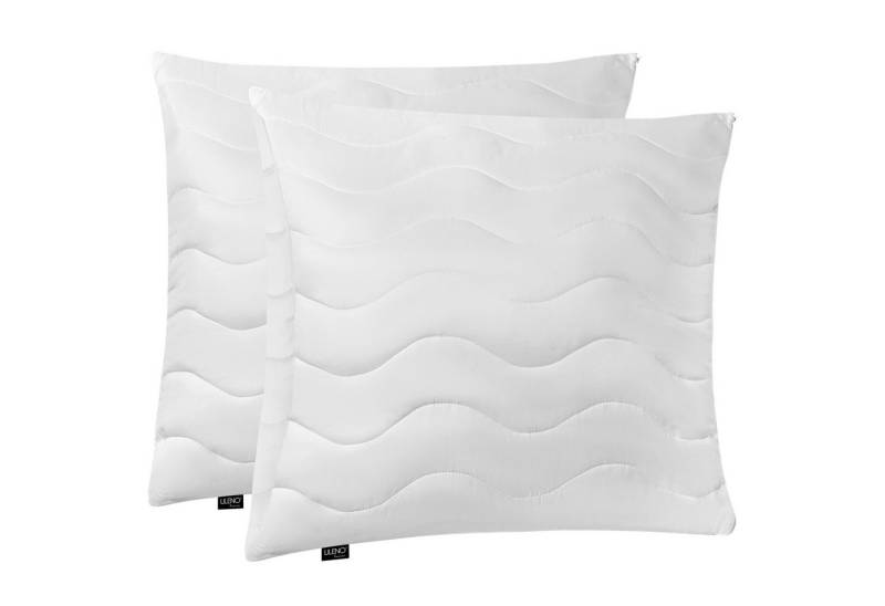 LILENO HOME Kopfkissen - gestepptes Kissen in verschiedenen Größen - Made in Germany, Füllung: 100% Polyester, Rückenschläfer, Seitenschläfer, Bauchschläfer, Spar-Set, 2er Set, Kopfkissen 80x80 cm MEDIUM mit 850g Füllung, allergikergeeignet von LILENO HOME