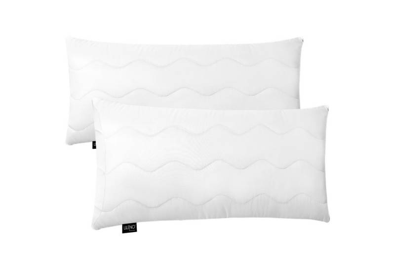 LILENO HOME Kopfkissen - gestepptes Kissen in verschiedenen Größen - Made in Germany, Füllung: 100% Polyester, Rückenschläfer, Seitenschläfer, Bauchschläfer, Spar-Set, 2er Set, Kopfkissen 40x80 cm HART mit 650g Füllung, allergikergeeignet von LILENO HOME