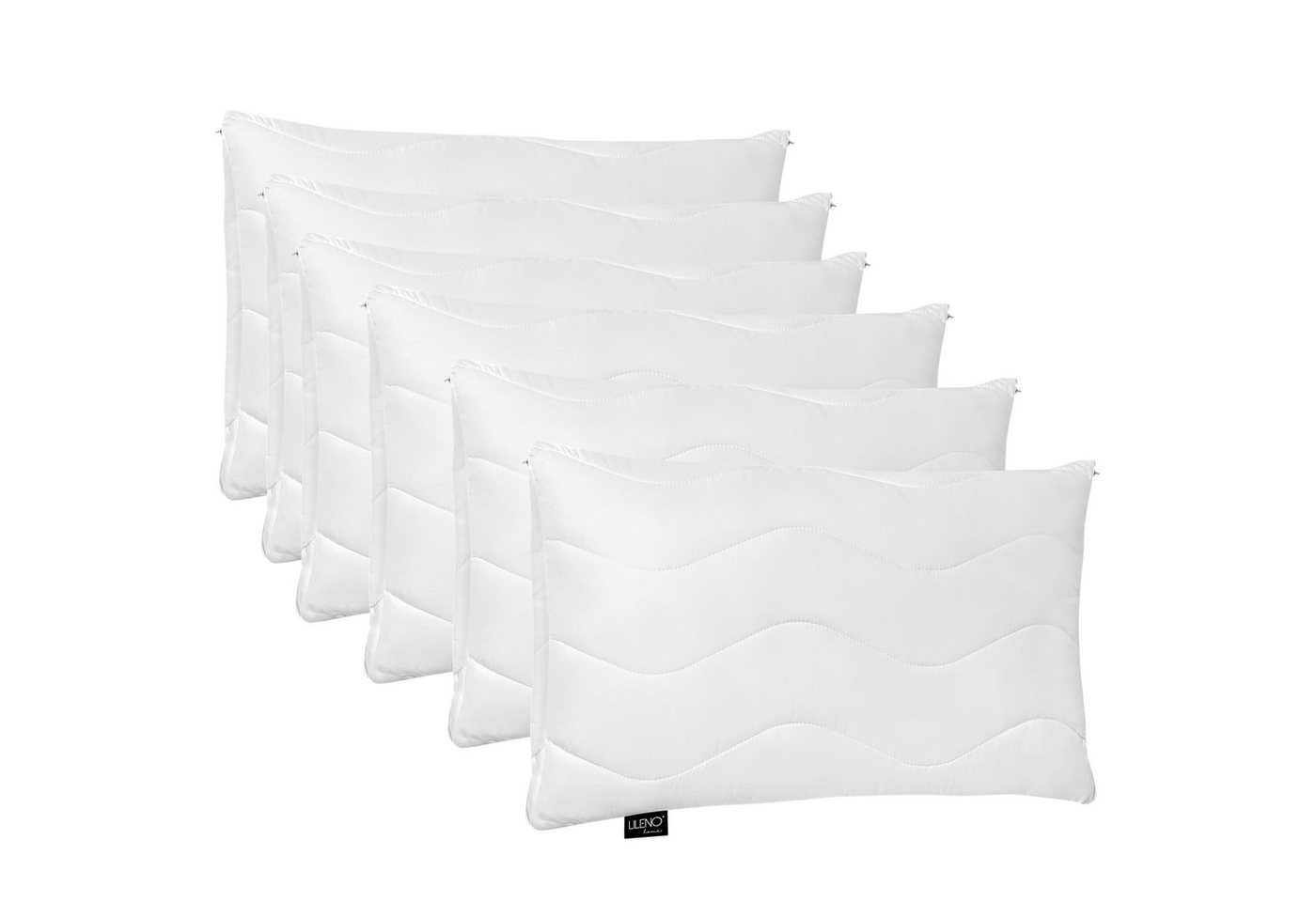 LILENO HOME Kopfkissen - gestepptes Kissen in verschiedenen Größen - Made in Germany, Füllung: 100% Polyester, Rückenschläfer, Seitenschläfer, Bauchschläfer, Spar-Set, 6er Set, Kopfkissen 50x75 cm, allergikergeeignet, Bettkissen oder Dekokissen LILENO HOME Kopfkissen - gestepptes Kissen in verschiedenen Größen - Made in Germany, Füllung: 100% Polyester, Rückenschläfer, Seitenschläfer, Bauchschläfer, Spar-Set, 6er Set, Kopfkissen 50x75 cm, allergikergeeignet, Bettkissen oder Dekokissen von LILENO HOME