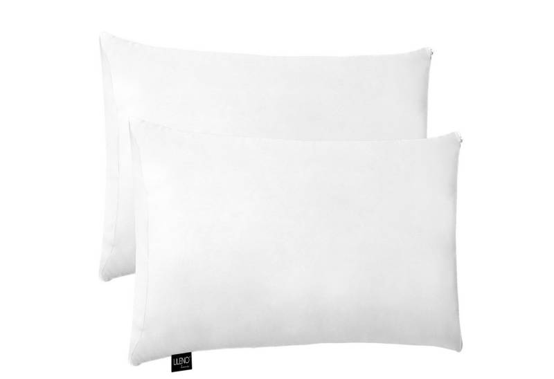 LILENO HOME Microfaserkissen - geeignet für Allergiker, in verschiedenen Größen - Made in Germany, Füllung: 100% Polyester, Rückenschläfer, Seitenschläfer, Bauchschläfer, Set, 2er Set, Kissen 40x60 cm mit Reißverschluss, als Bettkissen oder Dekokissen von LILENO HOME