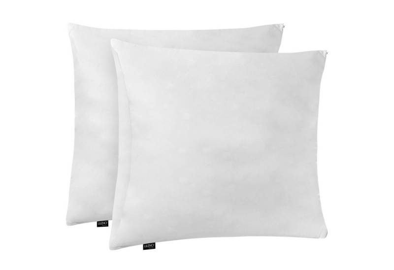 LILENO HOME Microfaserkissen - geeignet für Allergiker, in verschiedenen Größen - Made in Germany, Füllung: 100% Polyester, Rückenschläfer, Seitenschläfer, Bauchschläfer, Set, 2er Set, Kissen 45x45 cm mit Reißverschluss, als Bettkissen oder Dekokissen von LILENO HOME