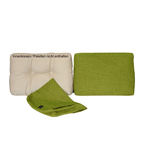 LILENO HOME Palettenkissen Bezug Grün - Ersatzbezug für Rückenkissen/Seitenkissen 60 x 40 x 16-20 cm - Polster Bezug für Europaletten - Palettenkissen Outdoor Hülle für Palettenmöbel LILENO HOME Palettenkissen Bezug Grün - Ersatzbezug für Rückenkissen/Seitenkissen 60 x 40 x 16-20 cm - Polster Bezug für Europaletten - Palettenkissen Outdoor Hülle für Palettenmöbel von LILENO HOME