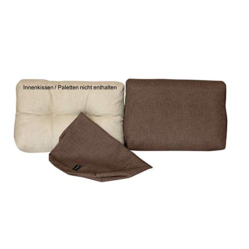 LILENO HOME Palettenkissen Bezug Taupe - Ersatzbezug für Rückenkissen/Seitenkissen 60 x 40 x 16-20 cm - Polster Bezug für Europaletten - Palettenkissen Outdoor Hülle für Palettenmöbel LILENO HOME Palettenkissen Bezug Taupe - Ersatzbezug für Rückenkissen/Seitenkissen 60 x 40 x 16-20 cm - Polster Bezug für Europaletten - Palettenkissen Outdoor Hülle für Palettenmöbel von LILENO HOME