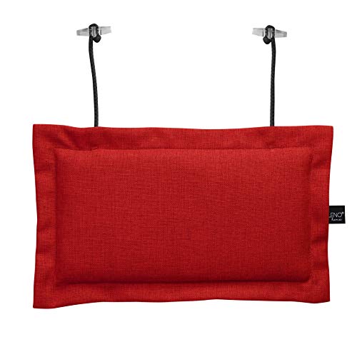 LILENO HOME Palettenkissen Set Anthrazit u. Rot - Deko-Kopfkissen 22x35 cm - Polster für Europaletten - Palettenkissen Outdoor als Sitzkissen für Palettenmöbel von LILENO HOME