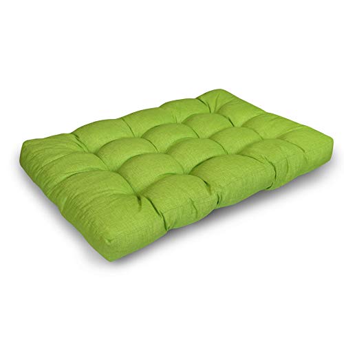 LILENO HOME Palettenkissen Set Apfelgrün - Sitzkissen 120x80x20 cm - Polster für Europaletten - Palettenkissen Outdoor als Sitzkissen für Palettenmöbel von LILENO HOME