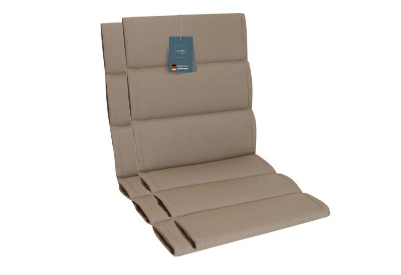 LILENO HOME Polsterauflage Niedriglehner, bequeme Sitzauflage für Gartenmöbel, Stuhlkissen, (2 St., 2er Set), 2er Set Gartenstuhl Auflagen Sand Sundance, wasserfeste Sitzpolster von LILENO HOME