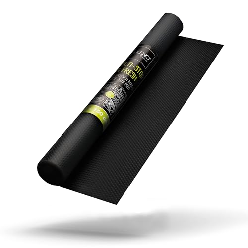 LILENO HOME Schubladeneinlage 30x150 cm (Schwarz) - Antirutschmatte für Kühlschrankschublade - Schubladeneinsätze zuschneidbar als Antirutschmatte Küche von LILENO HOME