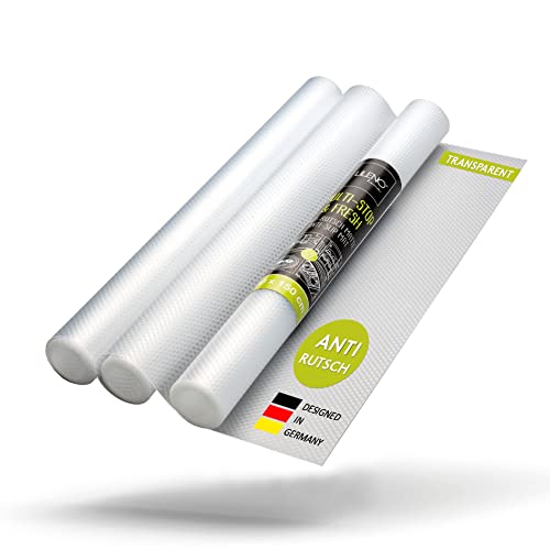 LILENO HOME Schubladenmatte 30x150 cm 3er Set (transparent) - Antirutschmatte Schubladen als Schubladeneinlage für Kühlschrank - Schublade Einlagen zuschneidbar als Antirutschmatten Küche von LILENO HOME