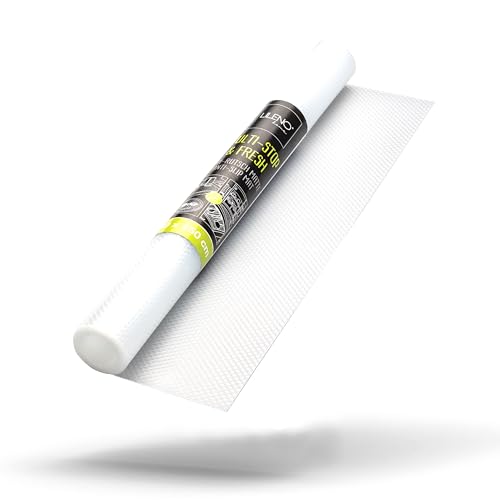 LILENO HOME Schubladenmatte 50x150 cm (Weiss) 1er Set - Antirutschmatte Schubladen als Schubladeneinlage für Kühlschrank - Schublade Einlagen zuschneidbar als Antirutschmatten Küche von LILENO HOME