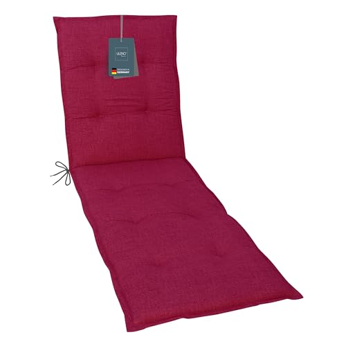 LILENO HOME Sonnenliege Auflage als [1er Set - Rollliege] in Bordeaux - Gartenliegen Auflage perfekt für Strandliege - Polster Auflage für Gartenliege (190x60x6cm) von LILENO HOME