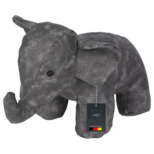 LILENO HOME Türstopper Tier als Elephant grau - hochwertiger Kinderzimmer Türstopper als Boden Tür Stopper Sack - Tiere Stoff Türstopper Boden als Türstopper Sack mit Sandfüllung von LILENO HOME