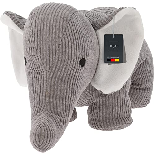 LILENO HOME Türstopper Tier als Elephant hellgrau - hochwertiger Kinderzimmer Türstopper als Boden Tür Stopper Sack - Tiere Stoff Türstopper Boden als Türstopper Sack mit Sandfüllung von LILENO HOME