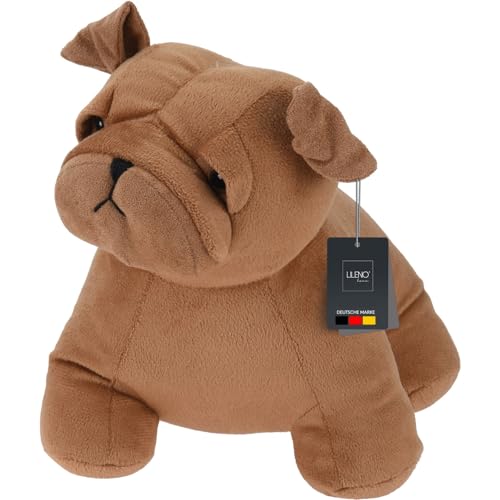 LILENO HOME Türstopper Tier als Hund Braun - hochwertiger Kinderzimmer Türstopper als Boden Tür Stopper Sack - Tiere Stoff Türstopper Boden als Türstopper Sack mit Sandfüllung von LILENO HOME