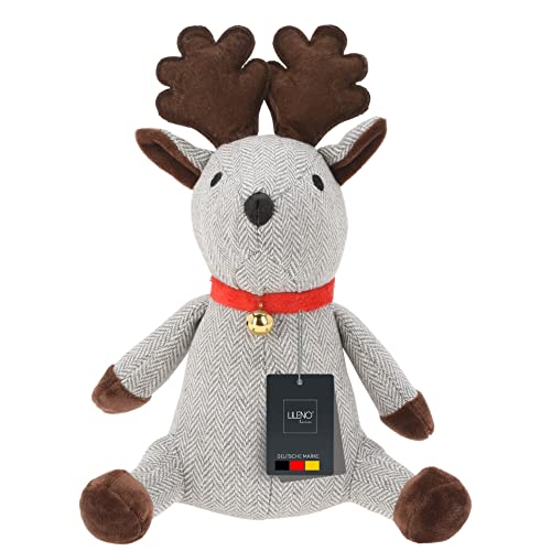 LILENO HOME Türstopper Tier als Weihnachts Winter Elch - hochwertiger Türstopper als Boden Tür Stopper Sack - Tiere Stoff Türstopper Boden mit Sandfüllung von LILENO HOME