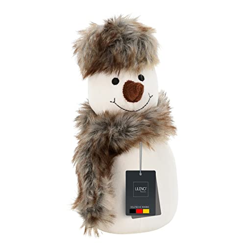 LILENO HOME Türstopper Tier als Weihnachts Winter Schneemann - hochwertiger Türstopper als Boden Tür Stopper Sack - Tiere Stoff Türstopper Boden mit Sandfüllung von LILENO HOME