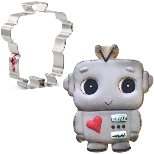 LILIAO J.Cookies Ausstechform Roboter 9,7 cm Edelstahl von LILIAO