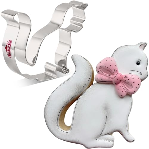 Liao Ausstechform sitzende Katze – 11,9 x 9,9 cm – Edelstahl von LILIAO
