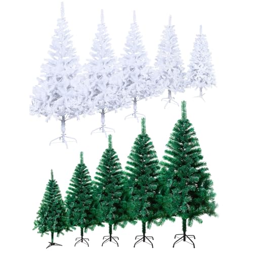 LILIIN 180cm Weihnachtsbaum Kunstbaum, Künstlicher Christbaum Grün PVC Künstlich, Weihnachtsdeko, Tannenbaum Mit Metallständer(1.8M, Grün) von LILIIN