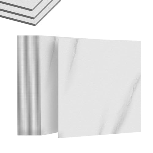 LILIIN 27 Stück Bodenbelag PVC Selbstklebend Bodenfliesen, Betonoptik Vinylboden, Klebefliesen Boden 30cm×30cm, Fliesenaufkleber Rutschfeste Venylbodenbelag für Schlafzimmer, Küche, Typ A, 2.51m² von LILIIN