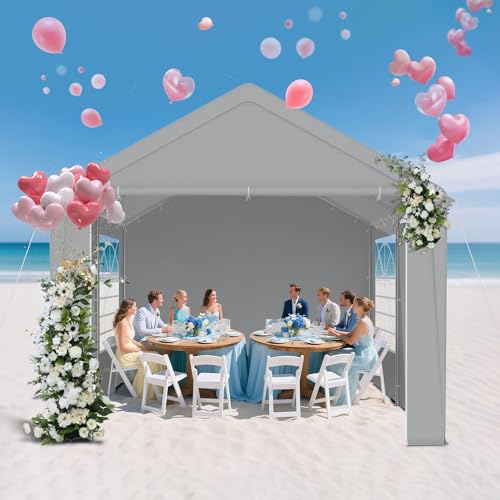 LILIIN 3x4M Pavillon Partyzelt Gartenpavillon Seitenteilen, Gartenzelt Festzelt aus Verzinkte Stahlgestänge & PE-Plane, UV-Schutz & Wasserdicht, für Party, Marktstand, Garten Outdoor Camping, Grau LILIIN 3x4M Pavillon Partyzelt Gartenpavillon Seitenteilen, Gartenzelt Festzelt aus Verzinkte Stahlgestänge & PE-Plane, UV-Schutz & Wasserdicht, für Party, Marktstand, Garten Outdoor Camping, Grau von LILIIN