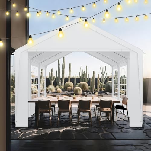 LILIIN 3x6M Pavillon Partyzelt Gartenpavillon Seitenteilen, Gartenzelt Festzelt aus Verzinkte Stahlgestänge & PE-Plane, UV-Schutz & Wasserdicht, für Party, Marktstand, Garten Outdoor Camping, Weiß LILIIN 3x6M Pavillon Partyzelt Gartenpavillon Seitenteilen, Gartenzelt Festzelt aus Verzinkte Stahlgestänge & PE-Plane, UV-Schutz & Wasserdicht, für Party, Marktstand, Garten Outdoor Camping, Weiß von LILIIN