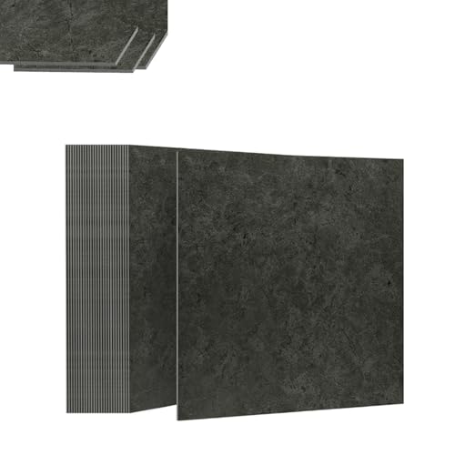 LILIIN 54 Stück Bodenbelag PVC Selbstklebend Bodenfliesen, Betonoptik Vinylboden, Klebefliesen Boden 30cm×30cm, Fliesenaufkleber Rutschfeste Venylbodenbelag für Schlafzimmer, Küche, Typ H, 5.02m² von LILIIN