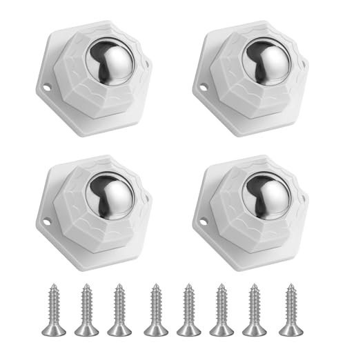 4 Stück Möbelrollen Schwerlast,Rollen für Möbel,Kugelrollen zum Kleben,Kleine Flach Rollenrad,Selbstklebend Mini Möbelroller,Selbstklebendes Möbelgleiter Anschrauben,für Furniture Tisch (Weiß) 4 Stück Möbelrollen Schwerlast,Rollen für Möbel,Kugelrollen zum Kleben,Kleine Flach Rollenrad,Selbstklebend Mini Möbelroller,Selbstklebendes Möbelgleiter Anschrauben,für Furniture Tisch (Weiß) von LILIKAI