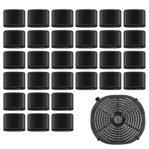 30 Stück Gummipuffer,für Russell Hobbs Heißluftfritteuse Zubehör Gummipuffer Heißluftfritteusen Luftfritteuse Ersatz Ersatzteile Luftfritteusen Grillplatte Silikon Schwarz Gummifüße von LILIKAI