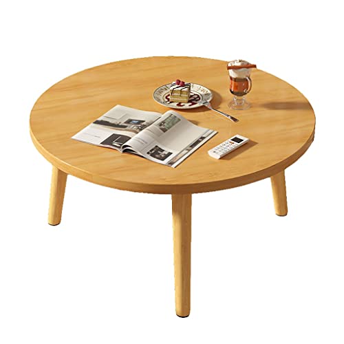 LILIKY Niedriger Tisch Durchmesser 30/40/50/60cm Couchtisch, Multifunktional Holzschreibtisch Klein Runder Holztisch, lagern und zu transportieren (Color : Solid Color, Size : 5 von LILIKY