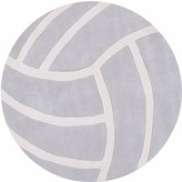 Lilipinso - Teppich aus 100% Baumwolle Durchmesser 100 cm - Volleyball - multicolore von LILIPINSO