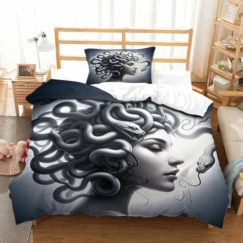 LILIlaobiao Skizzen Gorgon Medusa Bettwäsche 135x200cm Mit 1 Kissenbezüge: 80 X 80cm, Snake haired Motive Bettbezug Komfortabel Quilt Cover Atmungsaktiv Single Size LILIlaobiao Skizzen Gorgon Medusa Bettwäsche 135x200cm Mit 1 Kissenbezüge: 80 X 80cm, Snake haired Motive Bettbezug Komfortabel Quilt Cover Atmungsaktiv Single Size von LILIlaobiao