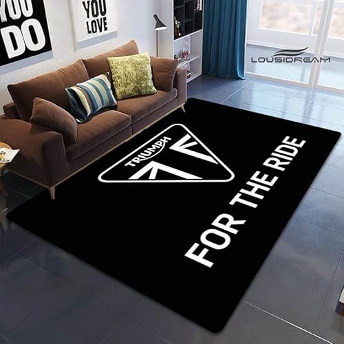 LILYRIN Motorrad Logo gedruckt Teppich Waschraum Bodenmatte Triumph Teppiche für Wohnzimmer Outdoor Teppiche K986 40×60CM von LILYRIN