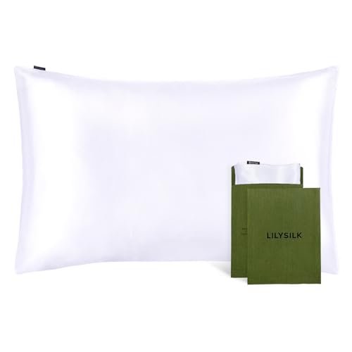 LILYSILK 100% 19MM Maulbeerseide Kissenbezug mit Umschlagverschluss superweiche Kissenhülle für besseren Schlaf und Haarpflege(Weiß,40x60cm) LILYSILK 100% 19MM Maulbeerseide Kissenbezug mit Umschlagverschluss superweiche Kissenhülle für besseren Schlaf und Haarpflege(Weiß,40x60cm) von LilySilk