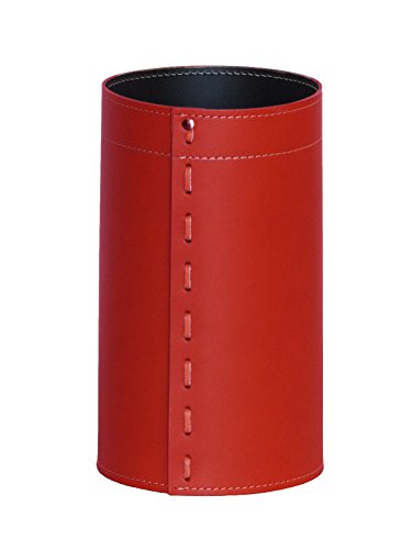 LIMAC DESIGN BAMTISTA - Papierkorb aus Leder - Design Brieföffner - für Zuhause und Büro by Design® rot von LIMAC