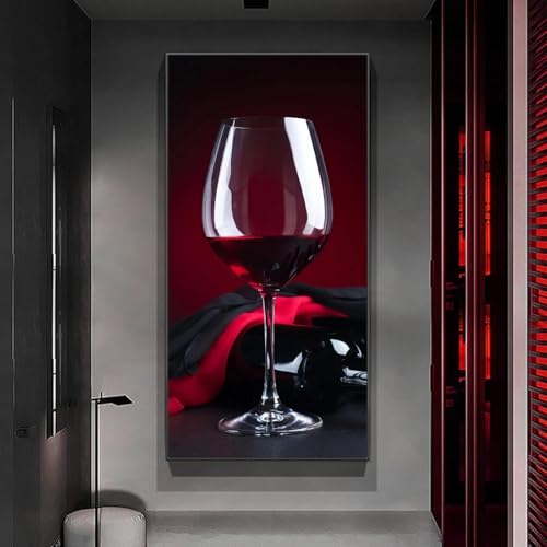 LIMAIDUO Poster und Drucke mit Rotwein und Flasche, Küche, Getränke, Essen, Leinwandgemälde, Wandkunst, Bild, Esszimmerdekoration, 50 x 100 cm, rahmenlos LIMAIDUO Poster und Drucke mit Rotwein und Flasche, Küche, Getränke, Essen, Leinwandgemälde, Wandkunst, Bild, Esszimmerdekoration, 50 x 100 cm, rahmenlos von LIMAIDUO