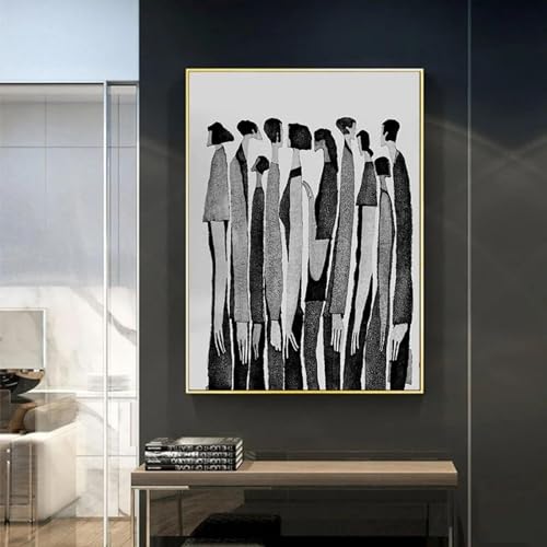LIMAIDUO Schwarz-weiße abstrakte Charaktere, Mode-Leinwandgemälde, Poster und Drucke, Wandkunst, Bilder für Wohnzimmer, Heimdekoration, 80 x 120 cm, rahmenlos LIMAIDUO Schwarz-weiße abstrakte Charaktere, Mode-Leinwandgemälde, Poster und Drucke, Wandkunst, Bilder für Wohnzimmer, Heimdekoration, 80 x 120 cm, rahmenlos von LIMAIDUO