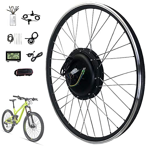 LIMEIDM Umbausatz E Bike 20"/ 24" / 26"/ 27.5" / 28"/ 29" / 700c Front Vorderrad 36V - 48V in einem 250-1000 Watt einstellbar, E-Bike Conversion Kit Pedelec Elektrofahrrad,48V/1500W-20inch von LIMEIDM