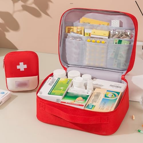 Erste-Hilfe-Set In Mehreren Größen,Zusammenklappbare Aufbewahrungstasche Mit Großem Fassungsvermögen For Medikamente,Leeres Kleines Erste-Hilfe-Set,Geeignet For Zuhause(Yellow,4.1x5.9in) von LIMENQIN