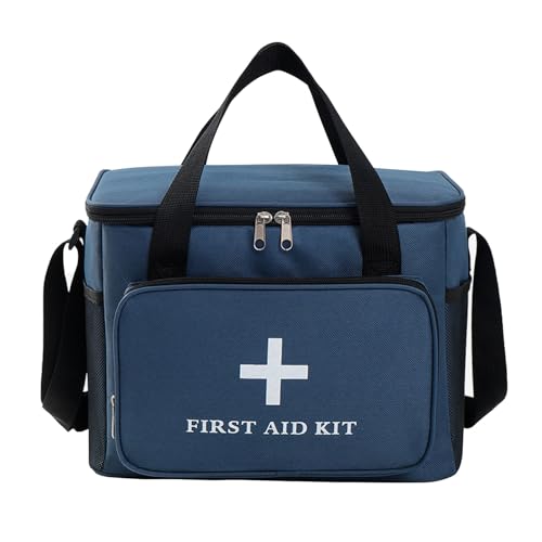 Tragbares Medizinisches Erste-Hilfe-Set For Zuhause Und Unterwegs,Tragbarer Medizinischer Notfall-Organizer Mit Verstellbaren Riemen,Geeignet For Szenarien Zu Hause(Navy blue,11.8x7.9x9.1in) von LIMENQIN