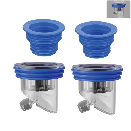 2Stück ，Sink Plug Geruchsverschluss Bodenablauf, Drain Plug for Countertop Sink，Waschbecken Filter, Silikon Bodenabfluss with 2 Seals, Für Küche, Bad, Ablaufauslass Der Waschmaschine (33-45mm) von LIMEOW