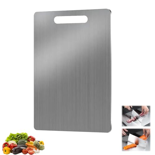 Limeow 1 Stück Titan Schneidebrett Schneidebrett Cutting Board Chopping Board Küchenbretter Edelstahl Schneidebrett Nudelbrett Geeignet für die Verarbeitung von Geschirr in der Küche und Auf Dem Feld Limeow 1 Stück Titan Schneidebrett Schneidebrett Cutting Board Chopping Board Küchenbretter Edelstahl Schneidebrett Nudelbrett Geeignet für die Verarbeitung von Geschirr in der Küche und Auf Dem Feld von LIMEOW
