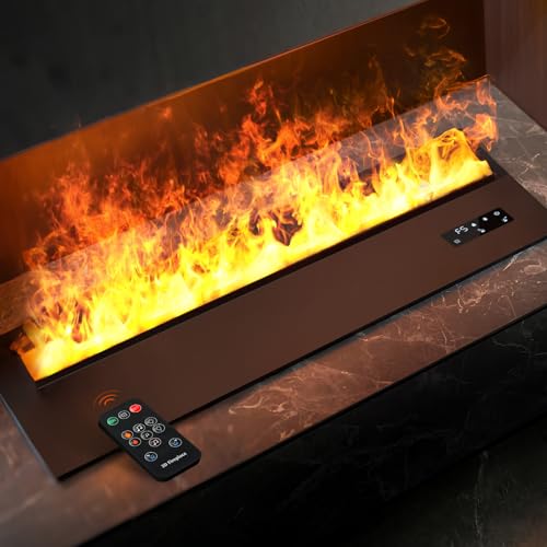 LIMERRI Wasserdampf elektrischen Kamin, 3D-Touch simulierte Flamme, gefälschte Kamin Dekoration (Flamme Farbe, 2000mm) von LIMERRI